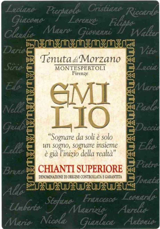 Tenuta di Morzano Emilio Chianti Superiore 2011 Front Label