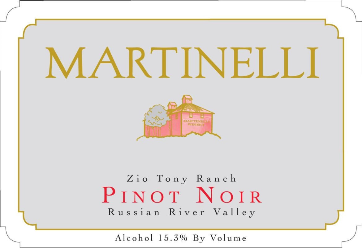 Martinelli Zio Tony Ranch Pinot Noir 2009 Front Label