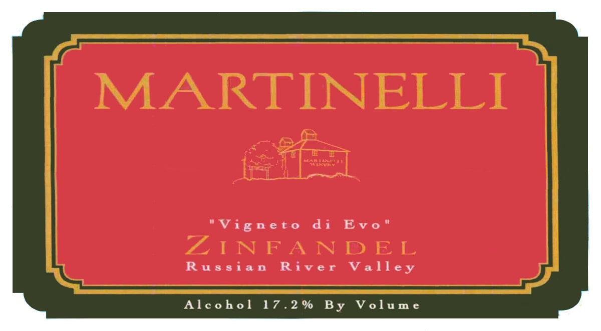Martinelli Vigneto di Evo Zinfandel 2005 Front Label