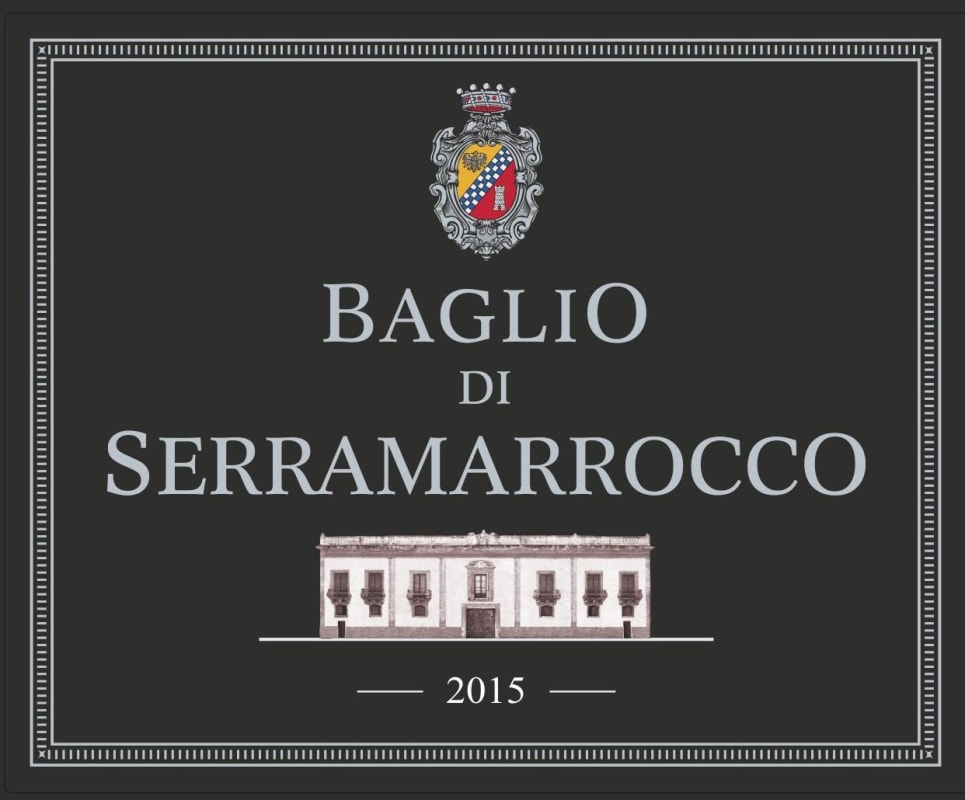 Tenuta di Serramarrocco Sicilia Baglio di Serramarrocco Nero d'Avola 2015 Front Label