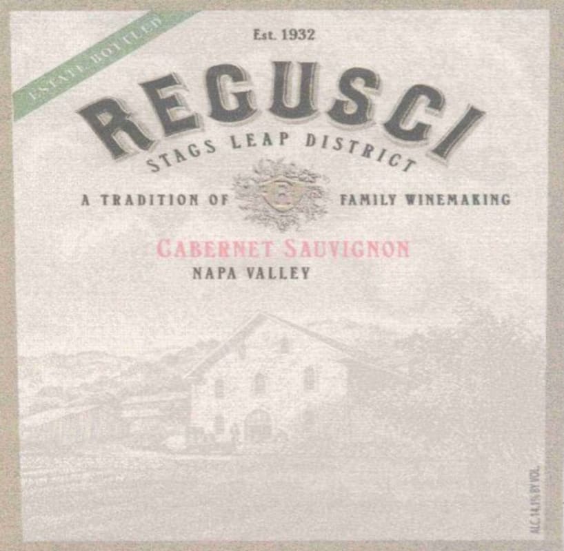 Regusci Winery Stags Leap District Cabernet Sauvignon 2007 Front Label