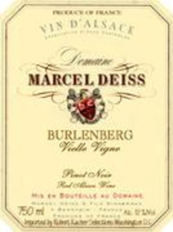 Marcel Deiss Burlenberg Pinot Noir 1997 Front Label