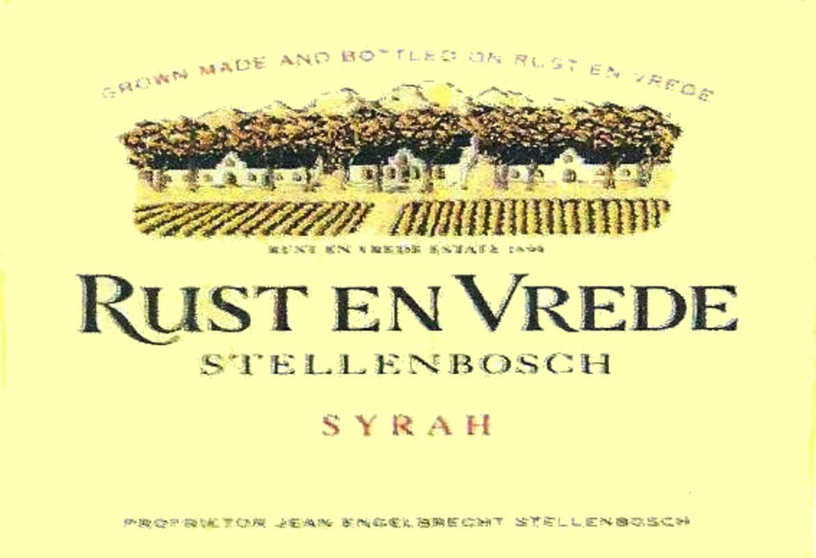 Rust en Vrede Syrah 2012 Front Label
