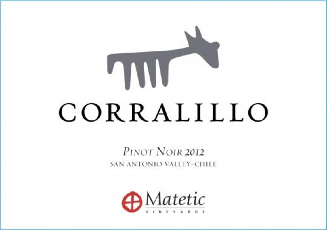 Matetic Corralillo Pinot Noir 2012 Front Label