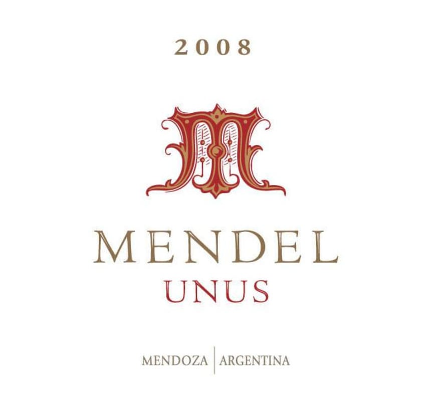 Mendel Unus 2008 Front Label