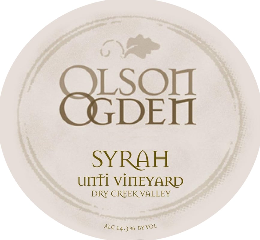 Olson Ogden Unti Vineyard Syrah 2003 Front Label