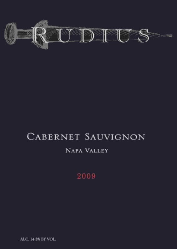 Rudius Napa Valley Cabernet Sauvignon 2009 Front Label