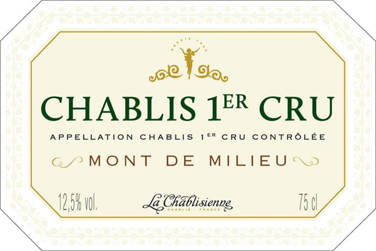 La Chablisienne Chablis Mont de Milieu Premier Cru 2013 Front Label