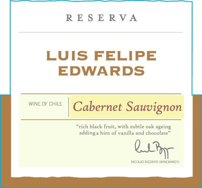 Luis Felipe Edwards Reserva Cabernet Sauvignon 2012 Front Label