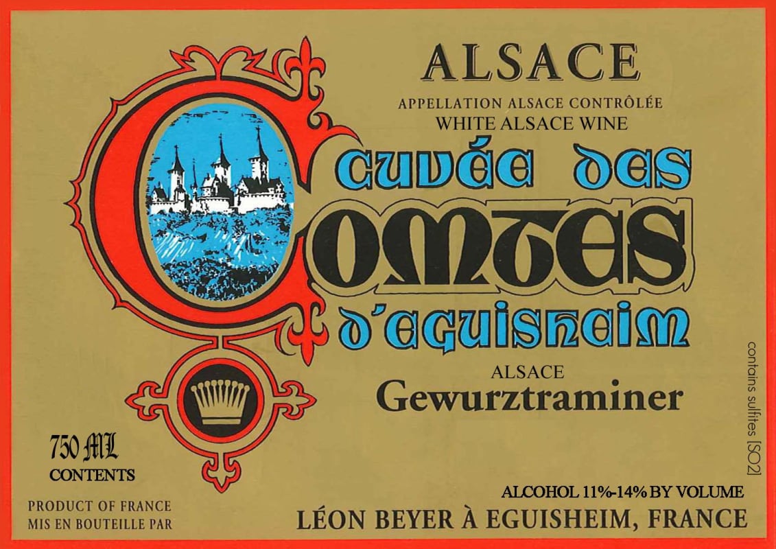 Leon Beyer Cuvee des Comes d'Eguisheim Gewurztraminer 2008 Front Label