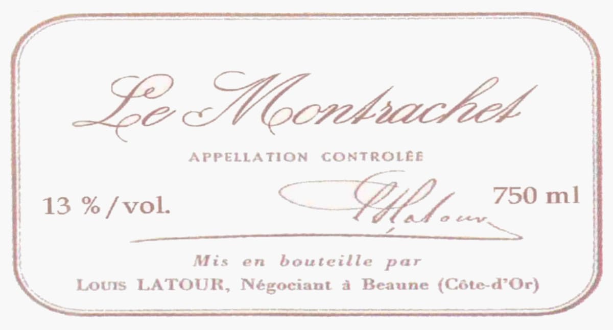 Louis Latour Le Montrachet 2008 Front Label
