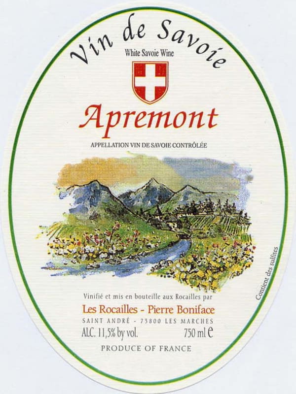 Pierre Boniface Apremont 2012 Front Label