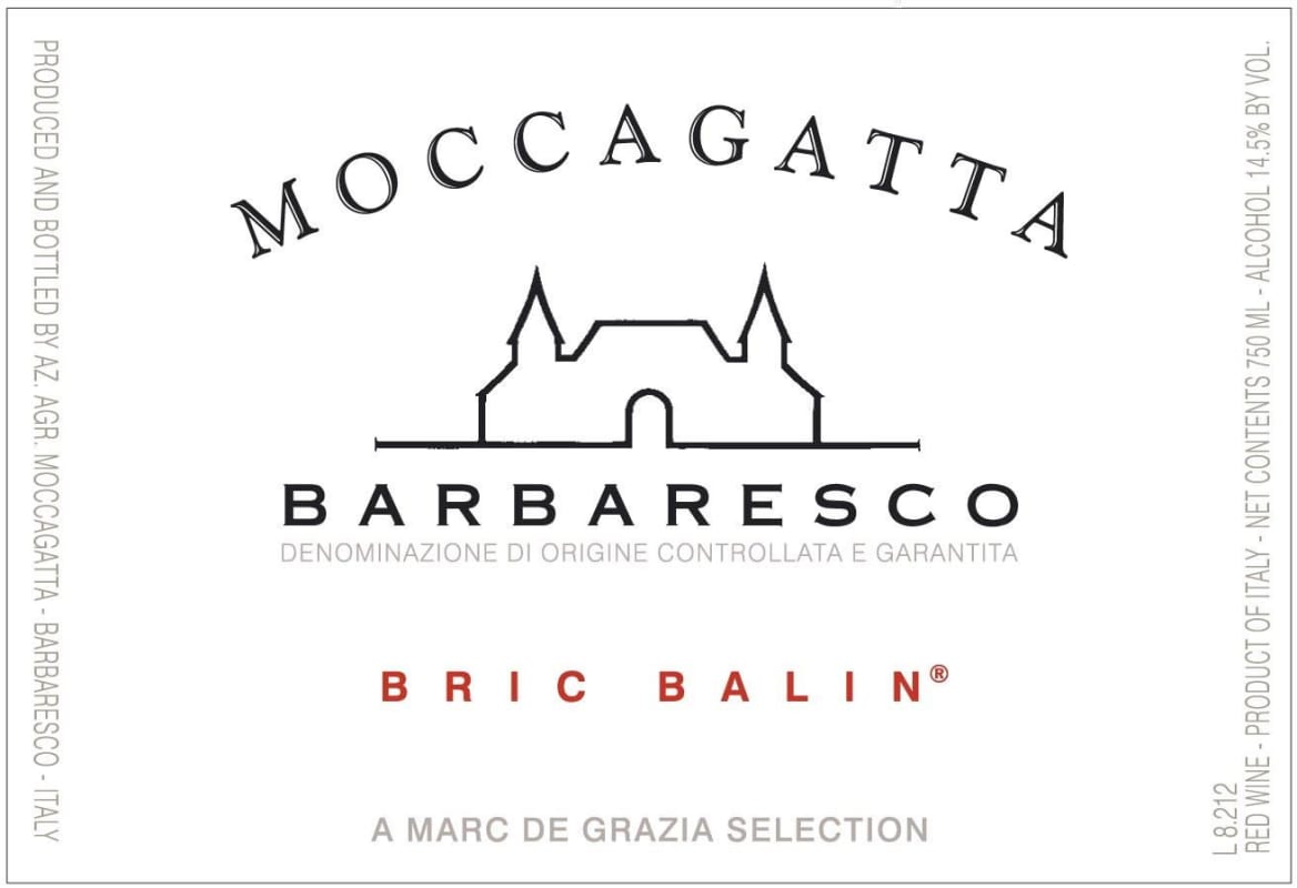 Moccagatta Barbaresco Bric Balin 2008 Front Label