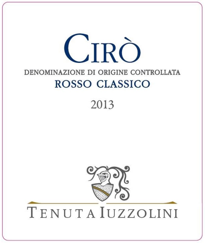 Tenuta Iuzzolini Ciro Classico Rosso 2013 Front Label