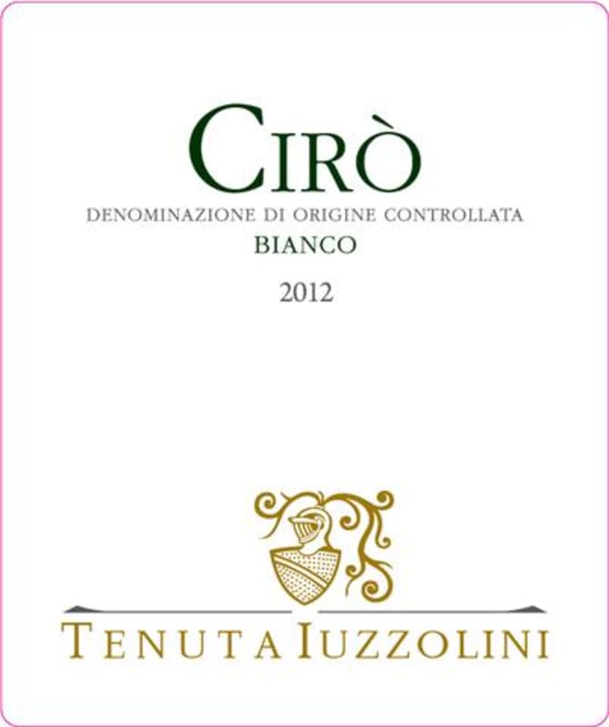 Tenuta Iuzzolini Ciro Bianco 2012 Front Label