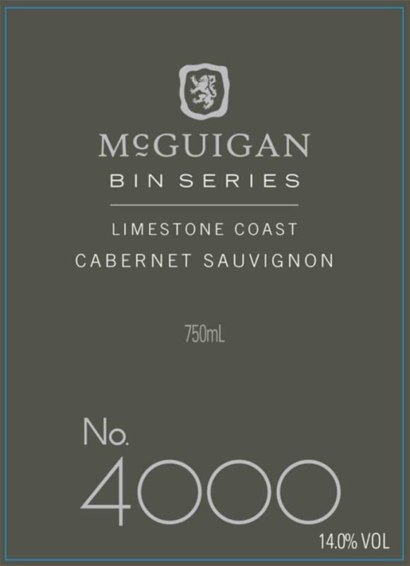 McGuigan Brothers Bin 4000 Cabernet Sauvignon 2014 Front Label
