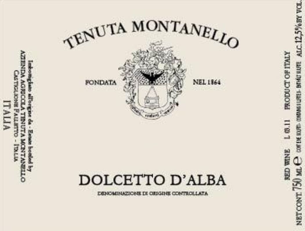 Tenuta Montanello Dolcetto d'Alba 2014 Front Label