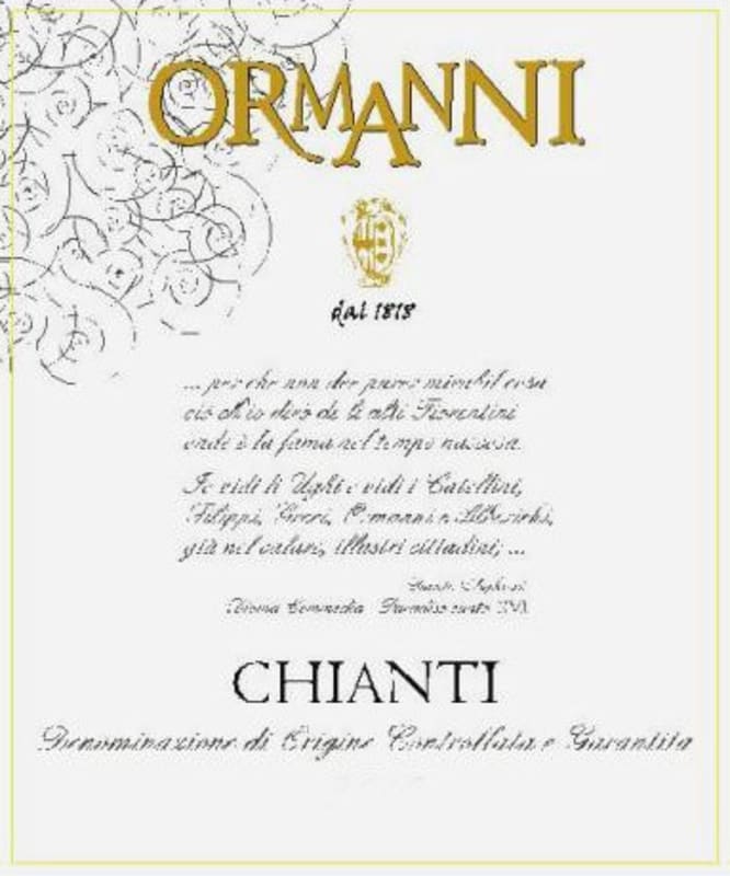 Tenuta Ormanni Chianti 2013 Front Label