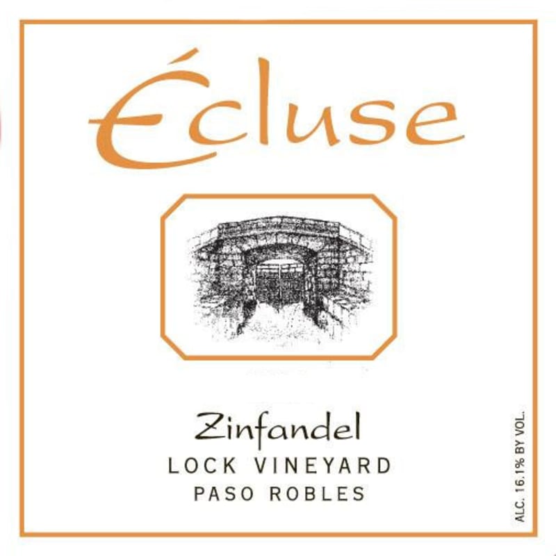 Ecluse Wines Lock Vineyard Zinfandel 2012 Front Label