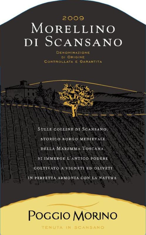 Tenuta Poggio Morino Morellino di Scansano 2009 Front Label