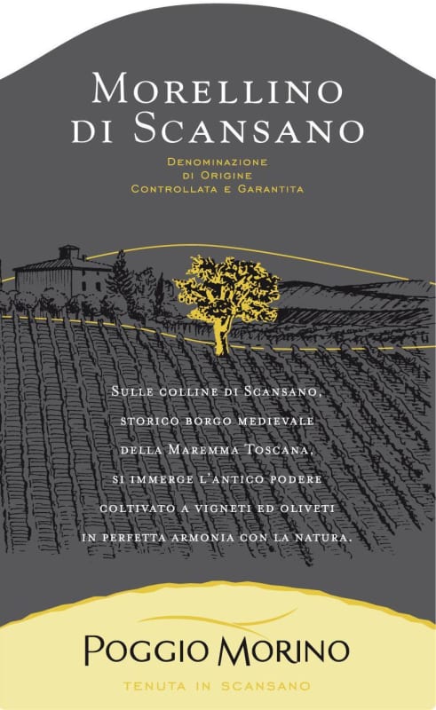 Tenuta Poggio Morino Morellino di Scansano 2013 Front Label