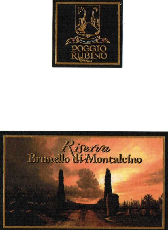 Tenuta Poggio Rubino Brunello di Montalcino Riserva 2007 Front Label