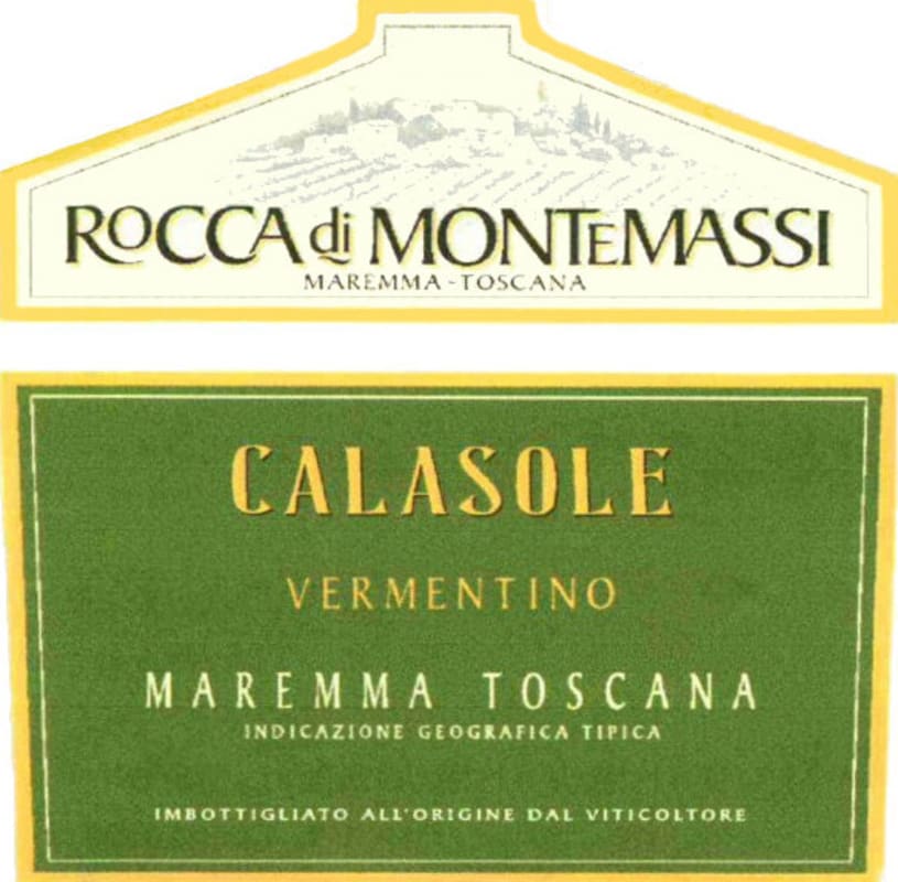 Rocca di Montemassi Maremma Toscana Calasole Vermentino 2008 Front Label