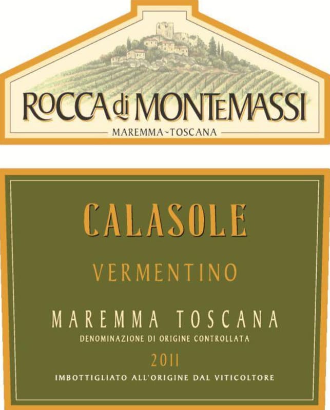 Rocca di Montemassi Maremma Toscana Calasole Vermentino 2011 Front Label