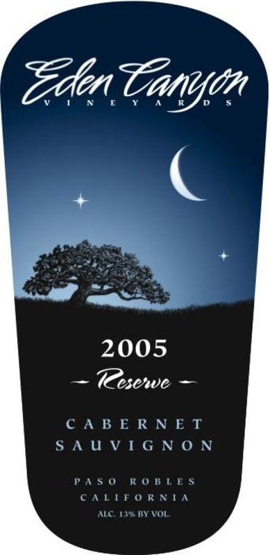 Eden Canyon Vineyards Reserve Cabernet Sauvignon 2005 Front Label