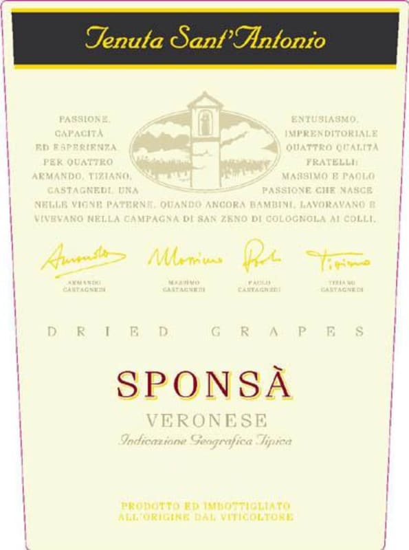 Tenuta Sant'Antonio Sponsa Veronese 2013 Front Label