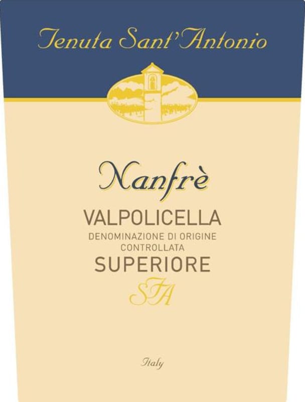 Tenuta Sant'Antonio Valpolicella Superiore Nanfre 2012 Front Label