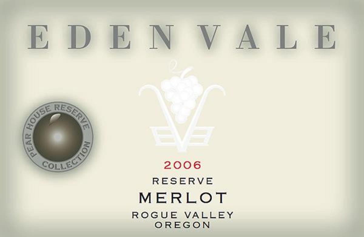 EdenVale Winery Reserve Merlot 2006 Front Label