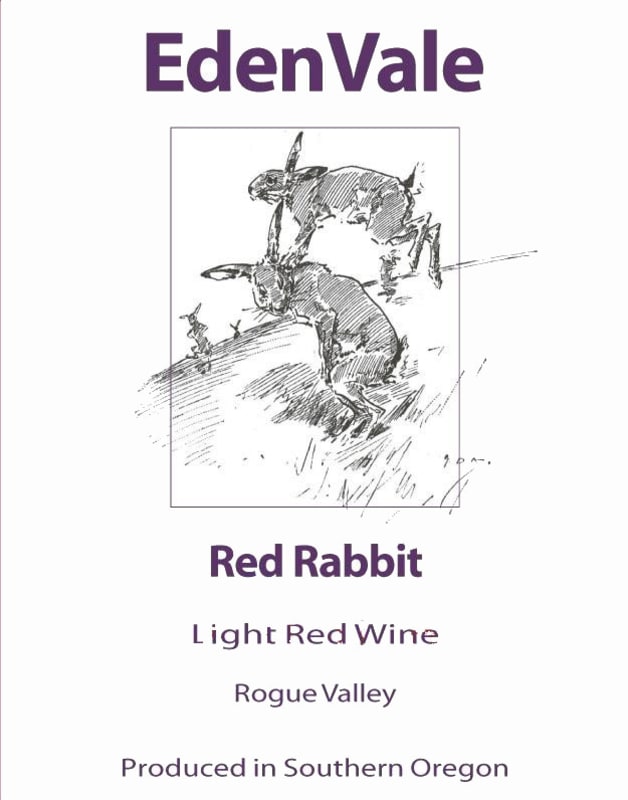 EdenVale Winery Red Rabbit 2012 Front Label