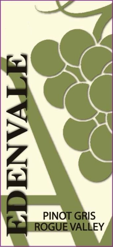 EdenVale Winery Pinot Gris 2014 Front Label