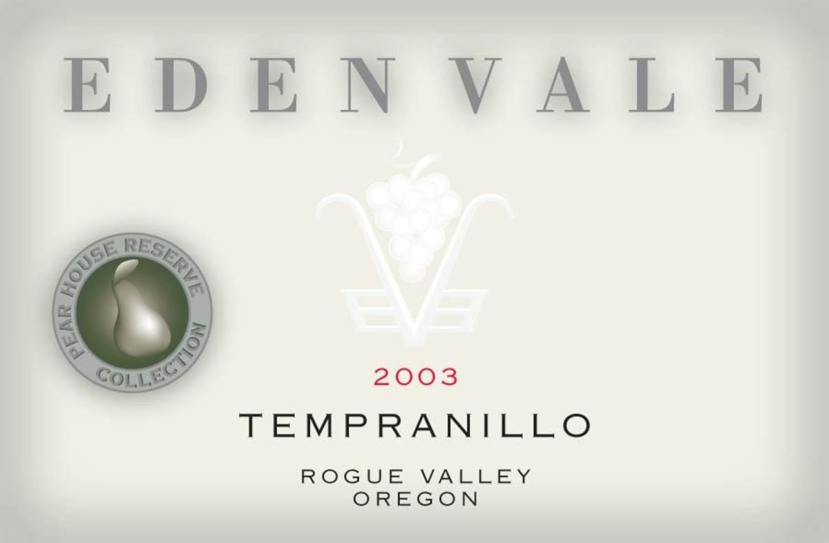 EdenVale Winery Pear House Reserve Tempranillo 2003 Front Label