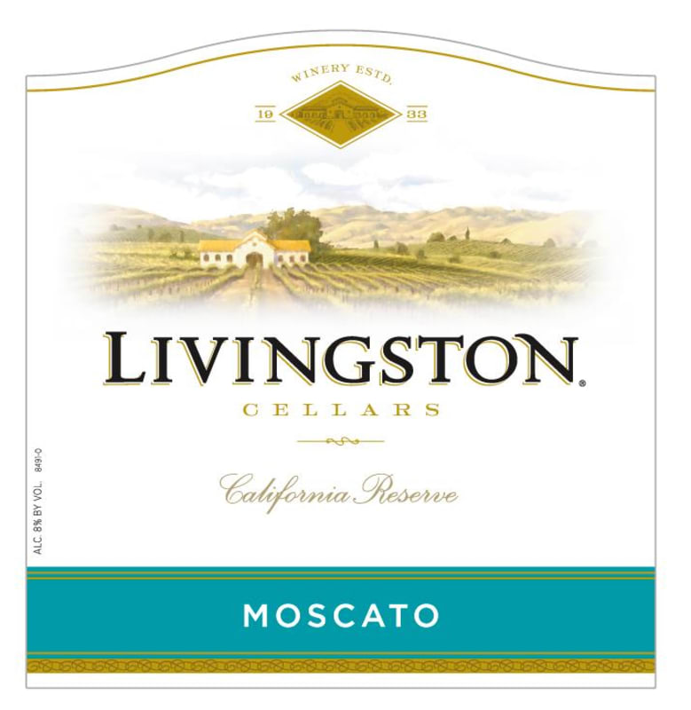Livingston California Reserve Moscato Front Label