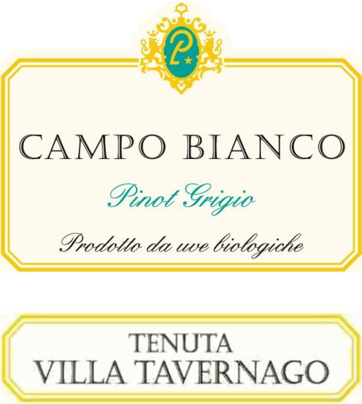 Tenuta Villa Tavernago Colli Piacentini Campo Bianco Pinot Grigio 2015 Front Label