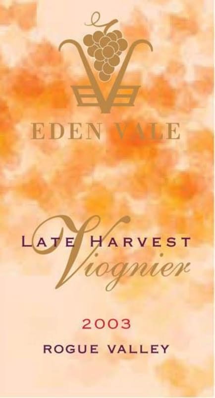 EdenVale Winery Late Harvest Viognier 2003 Front Label