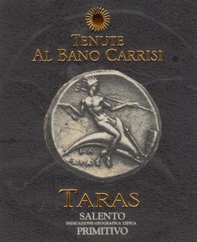 Tenute Al Bano Carrisi Salento Taras Primitivo 2005 Front Label