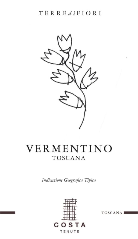 Tenute Costa Toscana Terre di Fiori Vermentino 2015 Front Label