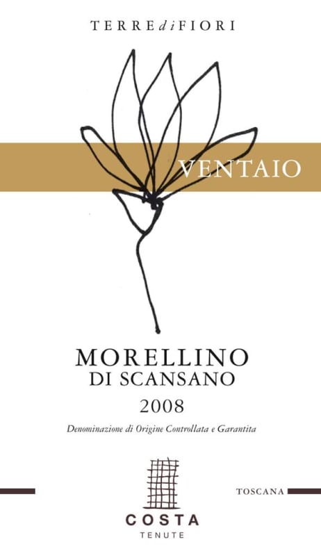 Tenute Costa Morellino di Scansano Terre di Fiori Ventaio 2008 Front Label