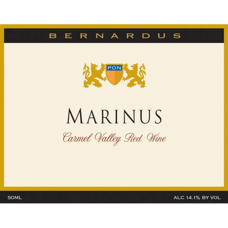 Bernardus Marinus Estate (scuffed labels) 1997 Front Label