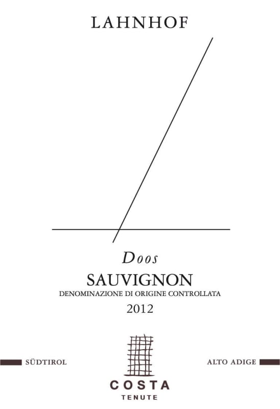 Tenute Costa Sudtirol Alto Adige Lahnhof Sauvignon 2012 Front Label
