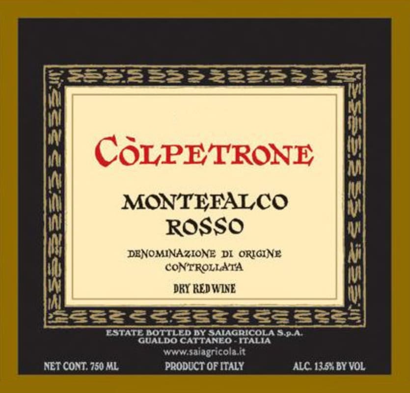 Tenute del Cerro Montefalco Colpetrone Rosso 2009 Front Label