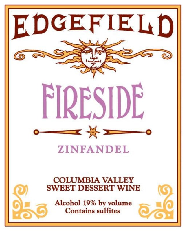 Edgefield Winery Fireside Zinfandel 2009 Front Label