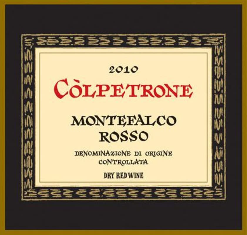 Tenute del Cerro Montefalco Colpetrone Rosso 2010 Front Label