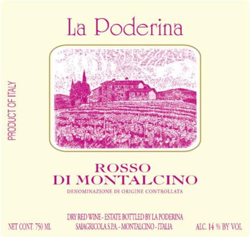 Tenute del Cerro Rosso di Montalcino La Poderina 2013 Front Label