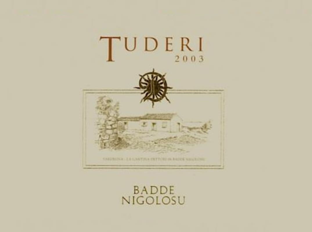 Tenute Dettori Romangia Tuderi 2003 Front Label