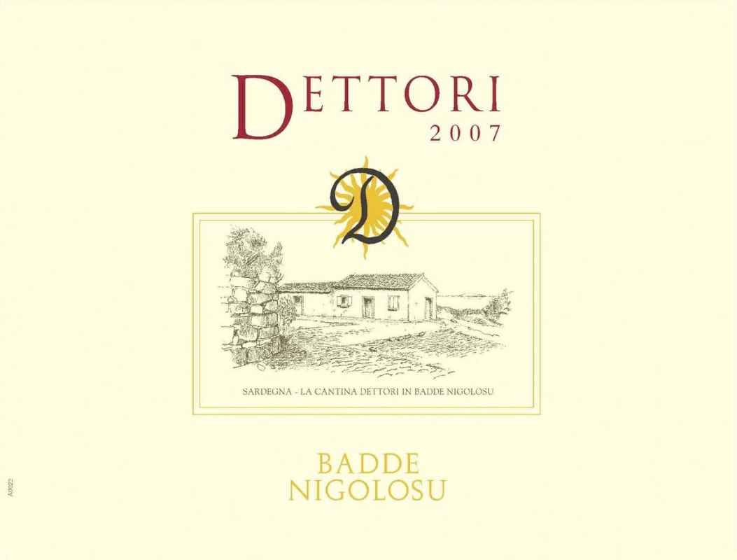 Tenute Dettori Romangia Dettori Badde Nigolosu Rosso 2007 Front Label