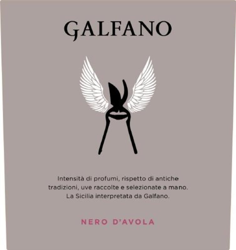 Tenute Galfano Sicilia Nero d'Avola 2013 Front Label